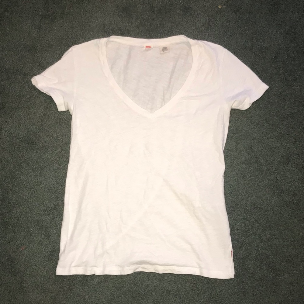 White Levis Tee